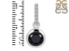 Black Tourmaline & White Topaz Pendant BLS-RDP-959-CZ-LOOP.
