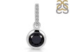 Black Tourmaline & White Topaz Pendant BLS-RDP-959-CZ-LOOP.