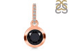 Black Tourmaline & White Topaz Pendant BLS-RDP-960-CZ-LOOP.