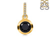 Black Tourmaline & White Topaz Pendant BLS-RDP-960-CZ-LOOP.