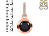 Black Tourmaline & White Topaz Pendant BLS-RDP-992-CZ-LOOP.
