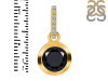 Black Tourmaline & White Topaz Pendant BLS-RDP-992-CZ-LOOP.