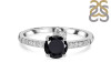 Black Tourmaline & White Topaz Ring BLS-RDR-2303.