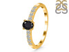 Black Tourmaline & White Topaz Ring BLS-RDR-2538.