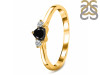 Black Tourmaline  & White Topaz Ring BLS-RDR-2543.