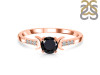 Black Tourmaline & White Topaz Ring BLS-RDR-2845.