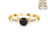 Black Tourmaline & White Topaz Ring BLS-RDR-2845.