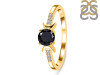 Black Tourmaline & White Topaz Ring BLS-RDR-2845.