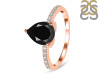 Black Tourmaline & White Topaz Ring BLS-RDR-2860.