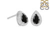 Black Tourmaline & White Topaz Stud Earring BLS-RE-52.