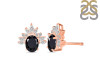 Black Tourmaline & White Topaz Stud Earring BLS-RE-71.