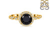 Black Tourmaline & White Topaz Ring BLS-RR-267.