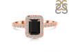  Black Tourmaline & White Topaz Ring BLS-RR-432.
