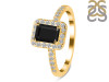  Black Tourmaline & White Topaz Ring BLS-RR-432.