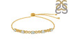 Blue Chalcedony & White Topaz Bracelet With Adjustable Camera Lock BLX-RDB-126.