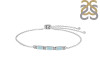Blue Chalcedony & White Topaz Bracelet BLX-RDB-139.
