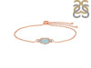 Blue Chalcedony & White Topaz Bracelet BLX-RDB-140.
