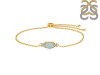 Blue Chalcedony & White Topaz Bracelet BLX-RDB-140.