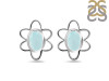 Blue Chalcedony Stud Earring BLX-RDE-12.