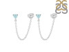 Blue Chalcedony Chain Stud Earring BLX-RDE-1235.