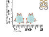 Blue Chalcedony & White Topaz Stud Earring BLX-RDE-1260.