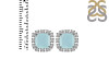 Blue Chalcedony & White Topaz Stud Earring BLX-RDE-1263.