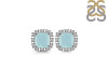 Blue Chalcedony & White Topaz Stud Earring BLX-RDE-1263.