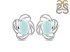 Blue Chalcedony Stud Earring BLX-RDE-14.