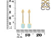 Blue Chalcedony & White Topaz Hoop Earring BLX-RDE-1469.