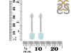 Blue Chalcedony & White Topaz Hoop Earring BLX-RDE-1469.