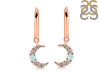 Blue Chalcedony & White Topaz Hoop Earring BLX-RDE-1471.
