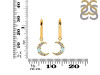 Blue Chalcedony & White Topaz Hoop Earring BLX-RDE-1471.