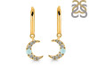 Blue Chalcedony & White Topaz Hoop Earring BLX-RDE-1471.