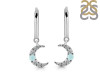Blue Chalcedony & White Topaz Hoop Earring BLX-RDE-1471.
