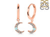 Blue Chalcedony & White Topaz Hoop Earring BLX-RDE-1471.