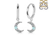 Blue Chalcedony & White Topaz Hoop Earring BLX-RDE-1471.