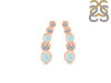 Blue Chalcedony & White Topaz Stud Earring BLX-RDE-1472.