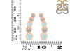 Blue Chalcedony & White Topaz Stud Earring BLX-RDE-1472.