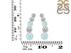 Blue Chalcedony & White Topaz Stud Earring BLX-RDE-1472.