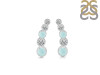 Blue Chalcedony & White Topaz Stud Earring BLX-RDE-1472.