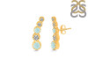 Blue Chalcedony & White Topaz Stud Earring BLX-RDE-1472.