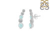 Blue Chalcedony & White Topaz Stud Earring BLX-RDE-1472.