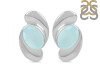 Blue Chalcedony Stud Earring BLX-RDE-15.