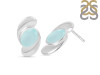 Blue Chalcedony Stud Earring BLX-RDE-15.
