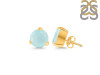 Blue Chalcedony Stud Earring BLX-RDE-1570.