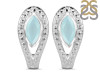 Blue Chalcedony Stud Earring BLX-RDE-17.
