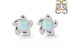 Blue Chalcedony Stud Earring BLX-RDE-1.