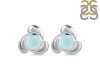 Blue Chalcedony Stud Earring BLX-RDE-3.