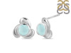 Blue Chalcedony Stud Earring BLX-RDE-3.