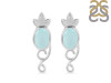 Blue Chalcedony Stud Earring BLX-RDE-5.